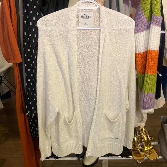 White Small Hollister Cardigan - Picture 1 of 3